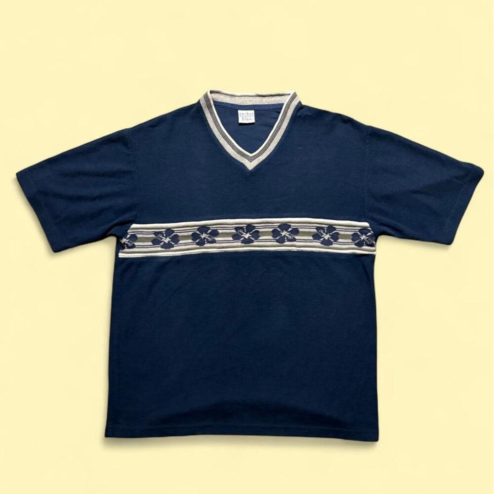 Vintage 2000s embroidered anchor blue